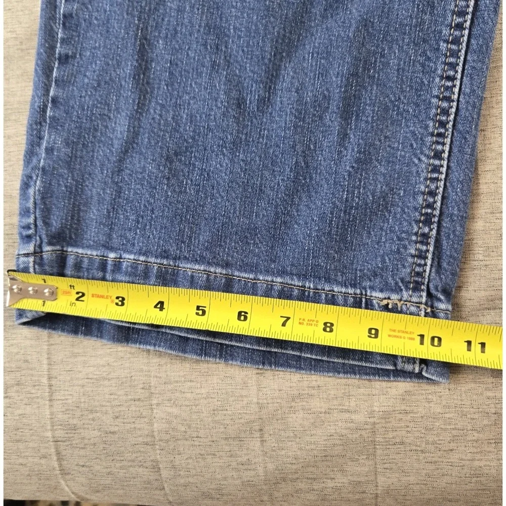 Lee Premium Women's Wide Leg Capri Jeans High Rise Stretch  34" X 24" Size 18 - Picture 8 of 12